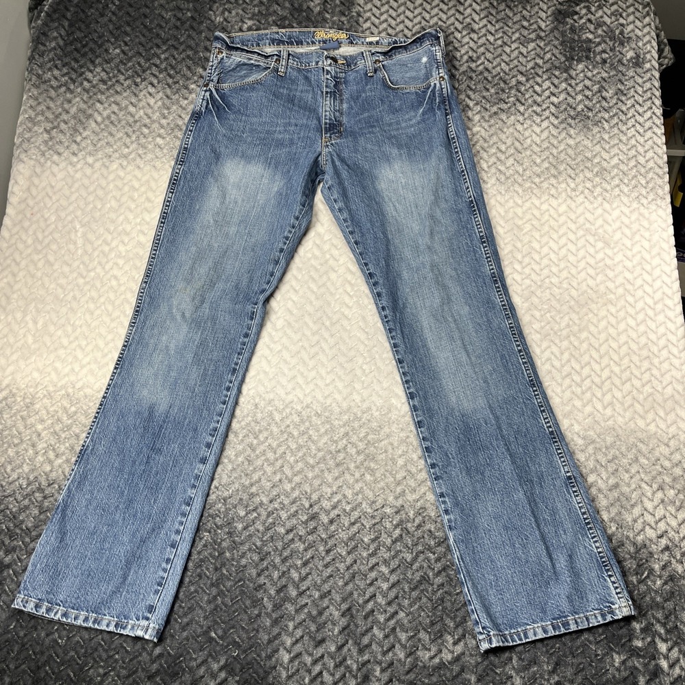 Wrangler Retro Slim Boot Mens 34x34 Med Wash Stretch Denim Jeans 77MWZBR